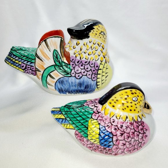 Adorable hand painted vintage quail, birds set - Picture 2 of 10